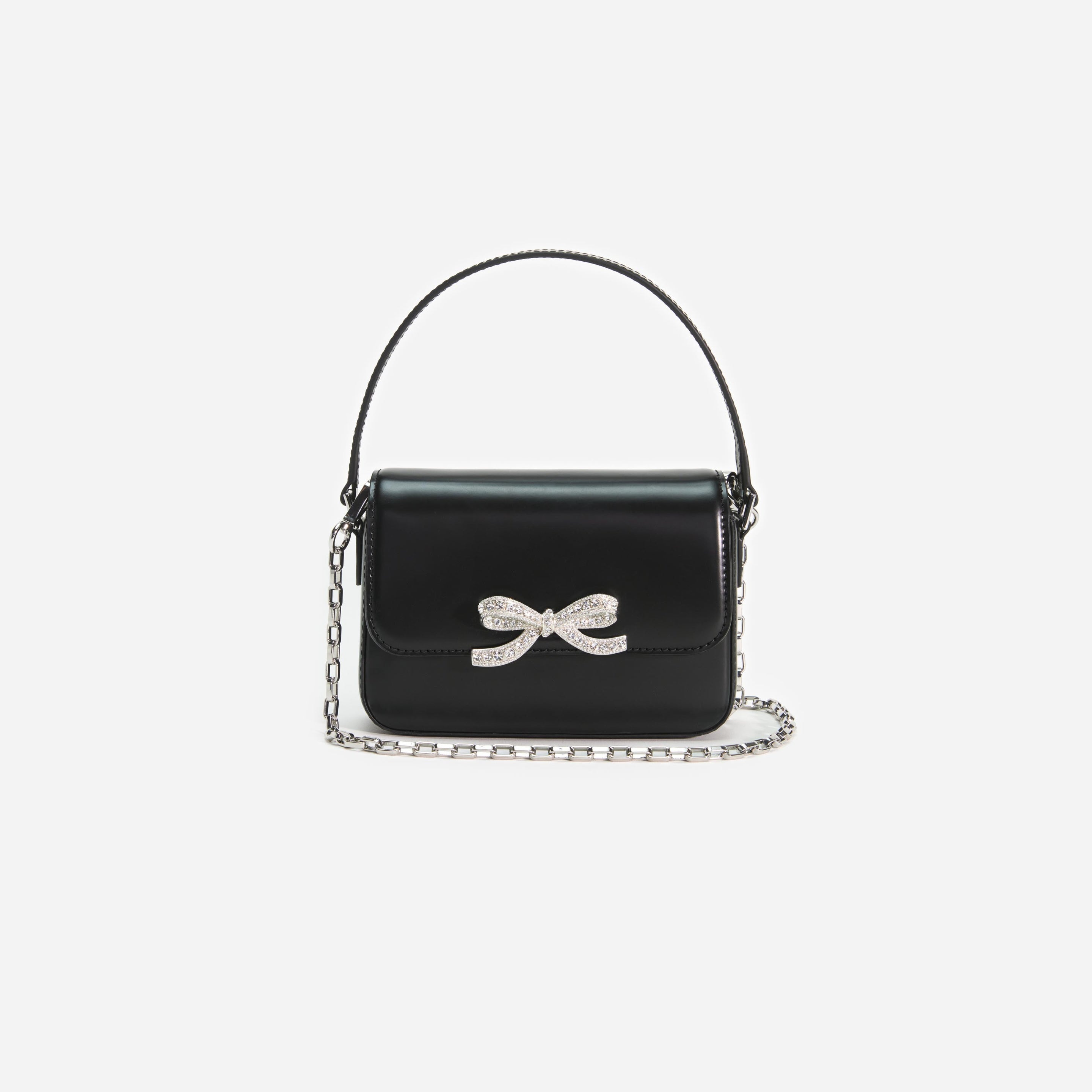 Black Leather Micro Bag - 4
