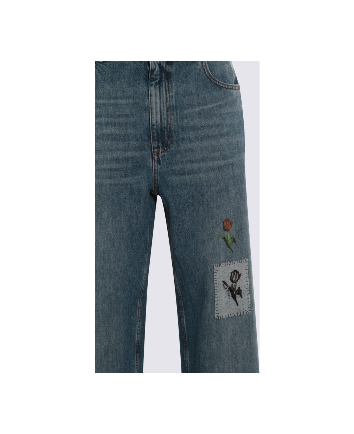 Blue Cotton Jeans - 3