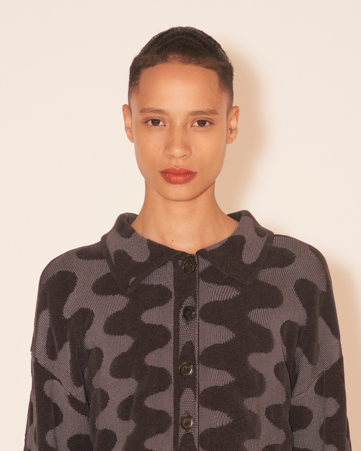 ZEFA - Cropped jacket - Charcoal - 2