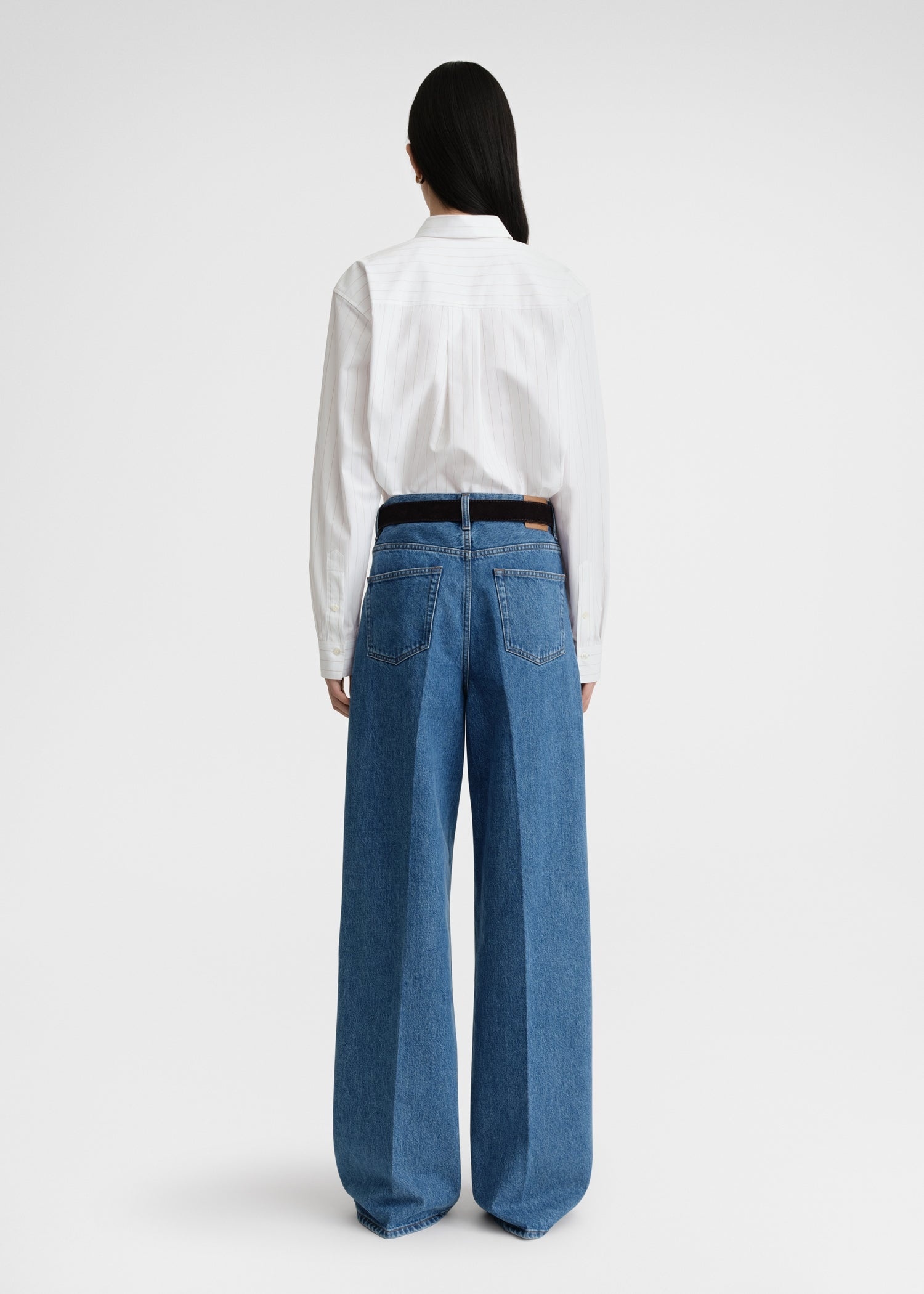 Signature cotton shirt white/ochre - 5