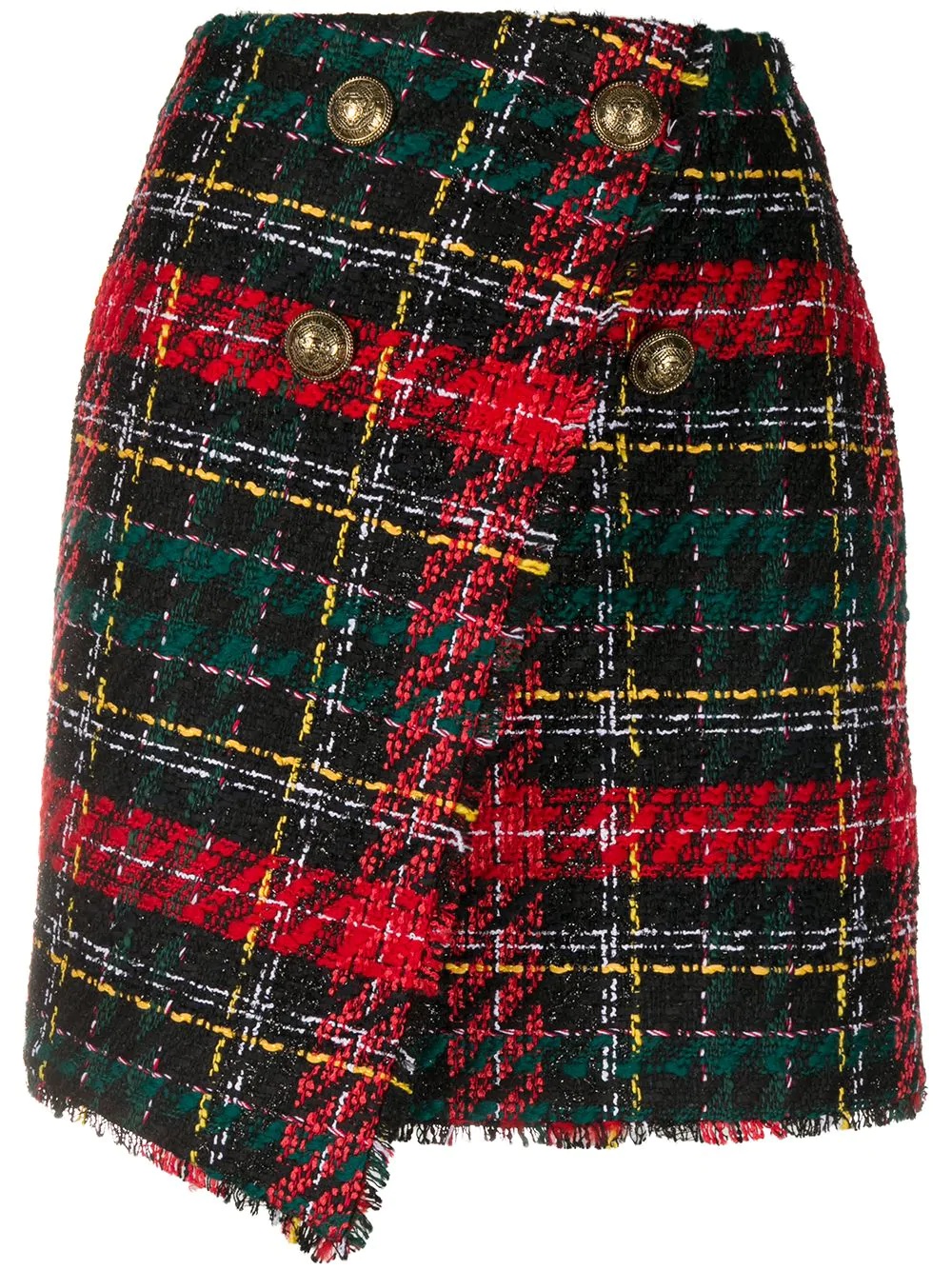 asymmtetric tweed skirt - 1