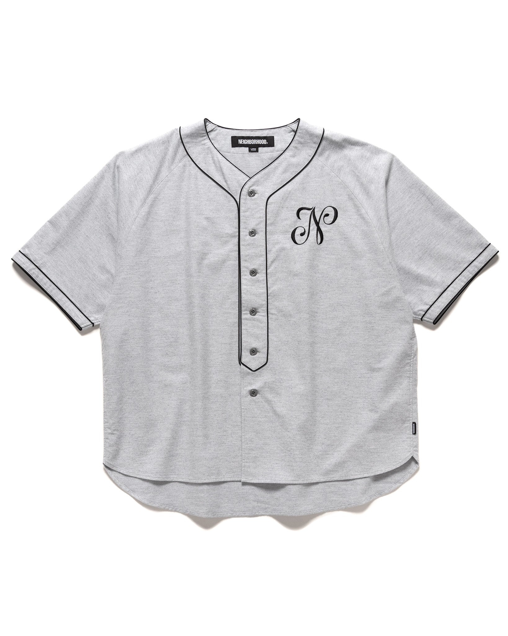 Baseball Shirt SS Grey - 1