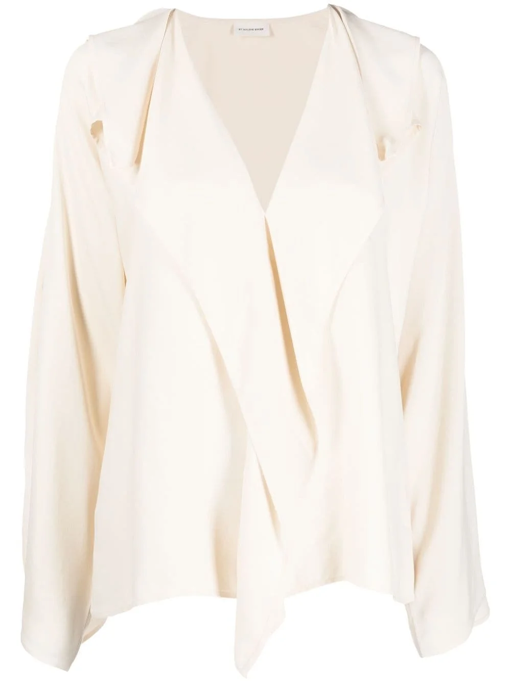 layered-details flared blouse - 1