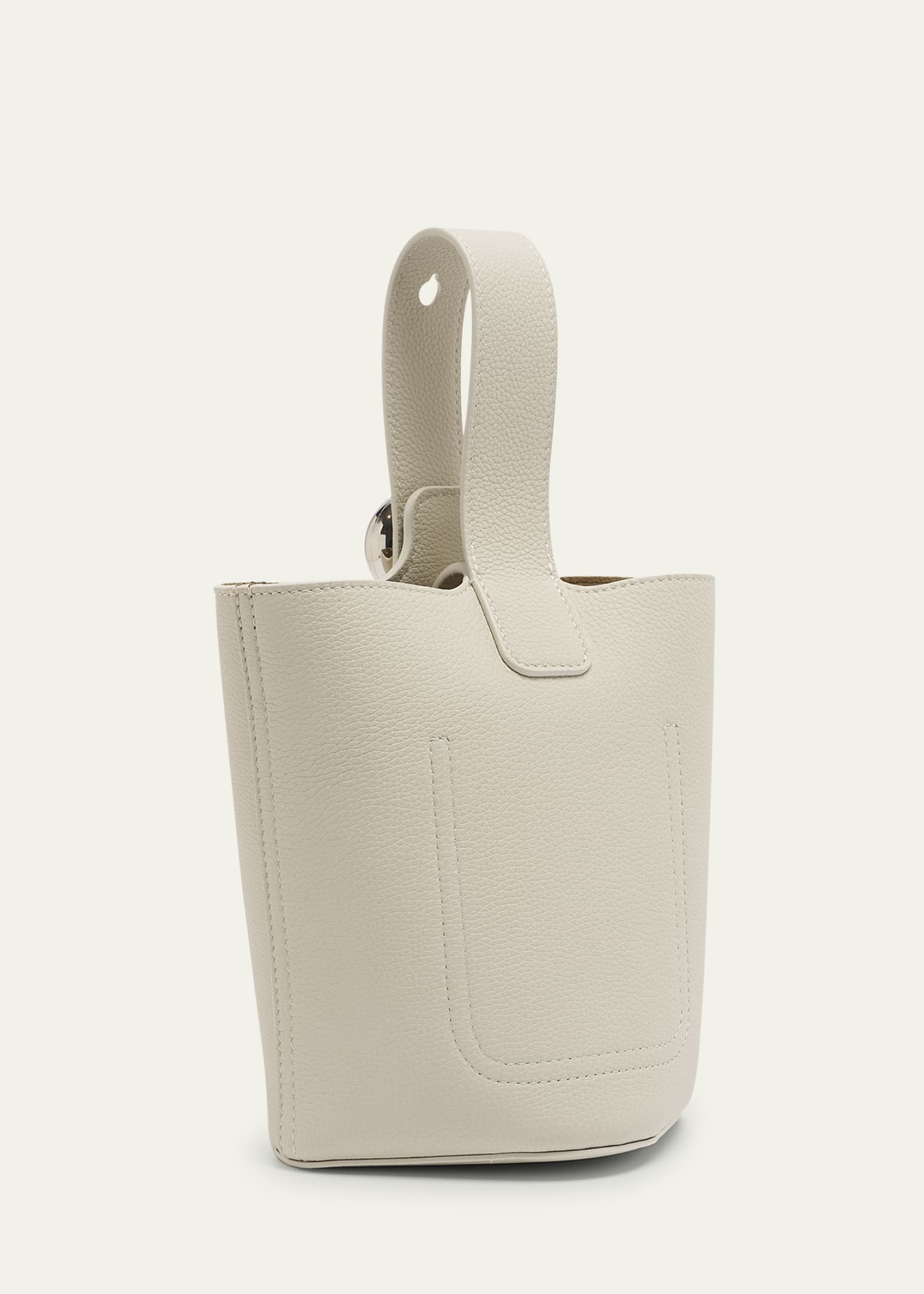 Mini Pebble Leather Bucket Bag - 3