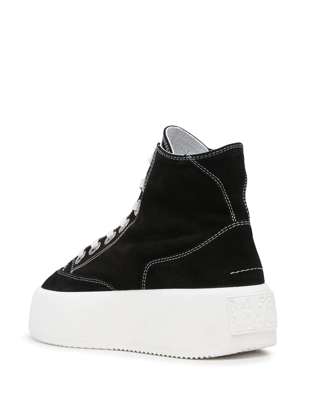 logo-print canvas flatform sneakers - 3