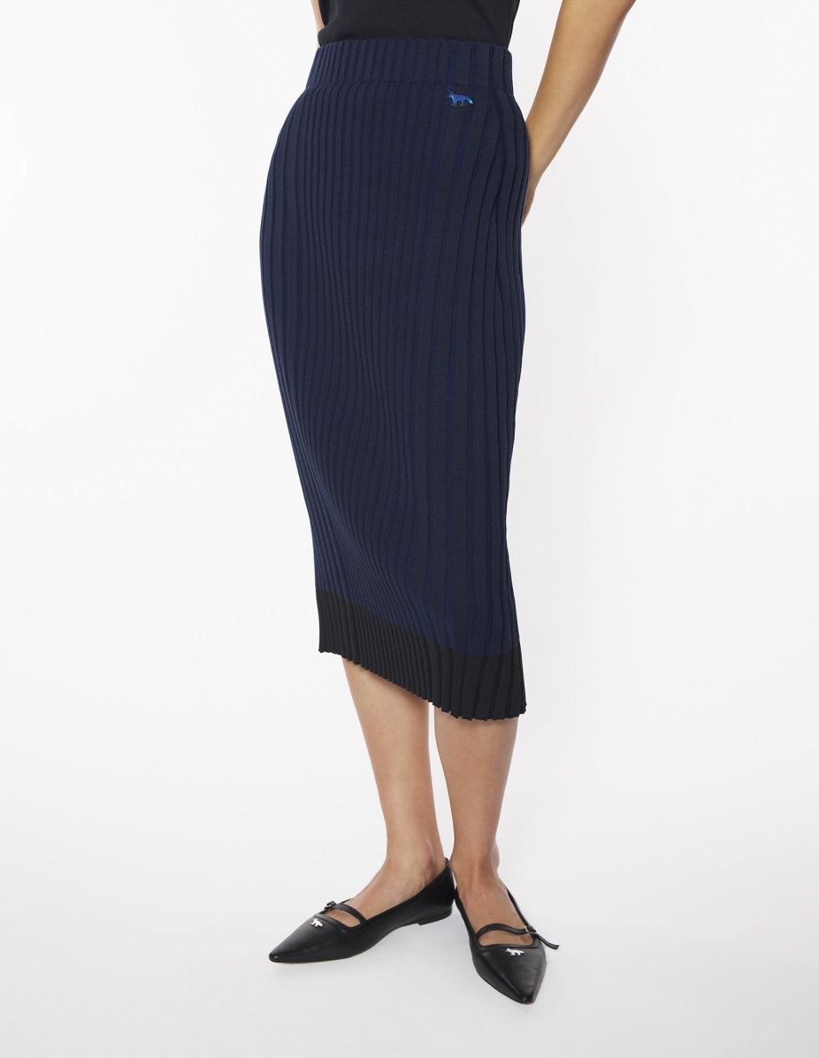 BABY FOX PATCH RIBBED MIDI SKIRT - 3