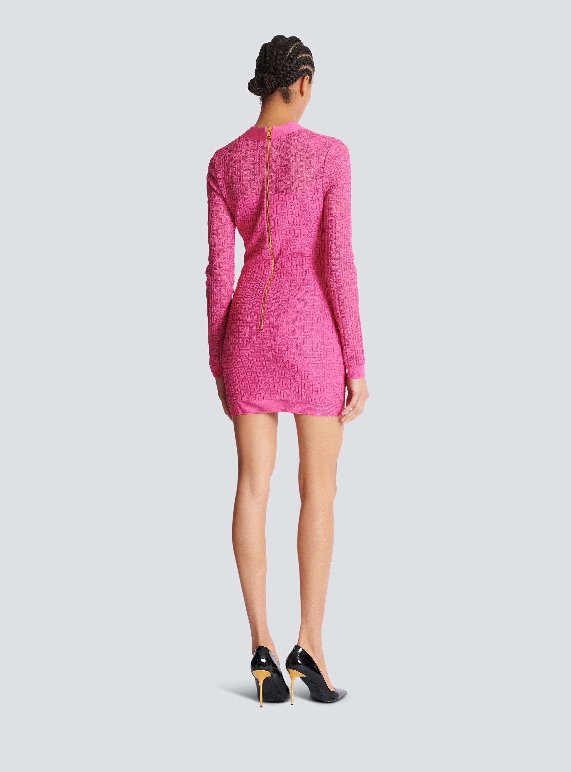 Monogrammed knit dress - 4