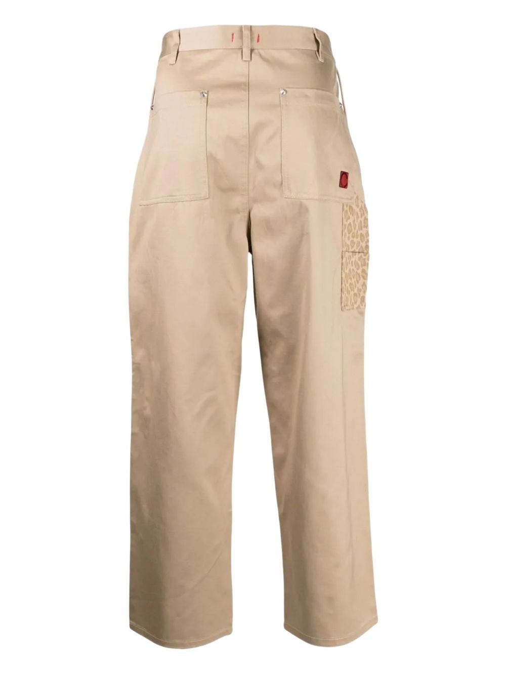 leopard-print pocket trousers - 2