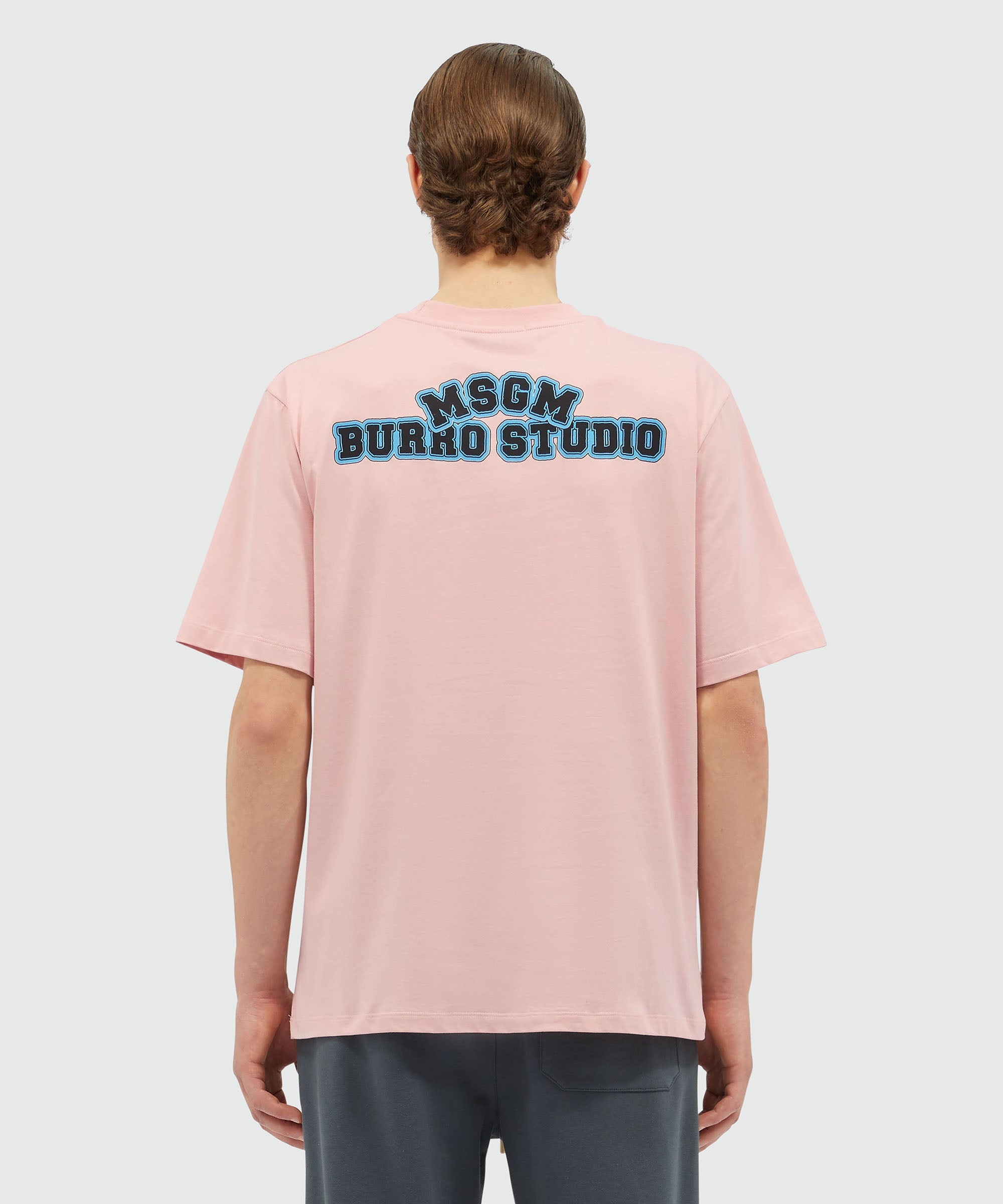 Organic cotton "Fantastic Green Burro Studio" pink T-shirt - 3