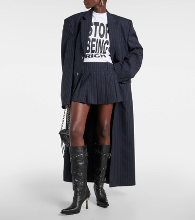VETEMENTS Belt leather knee-high boots outlook