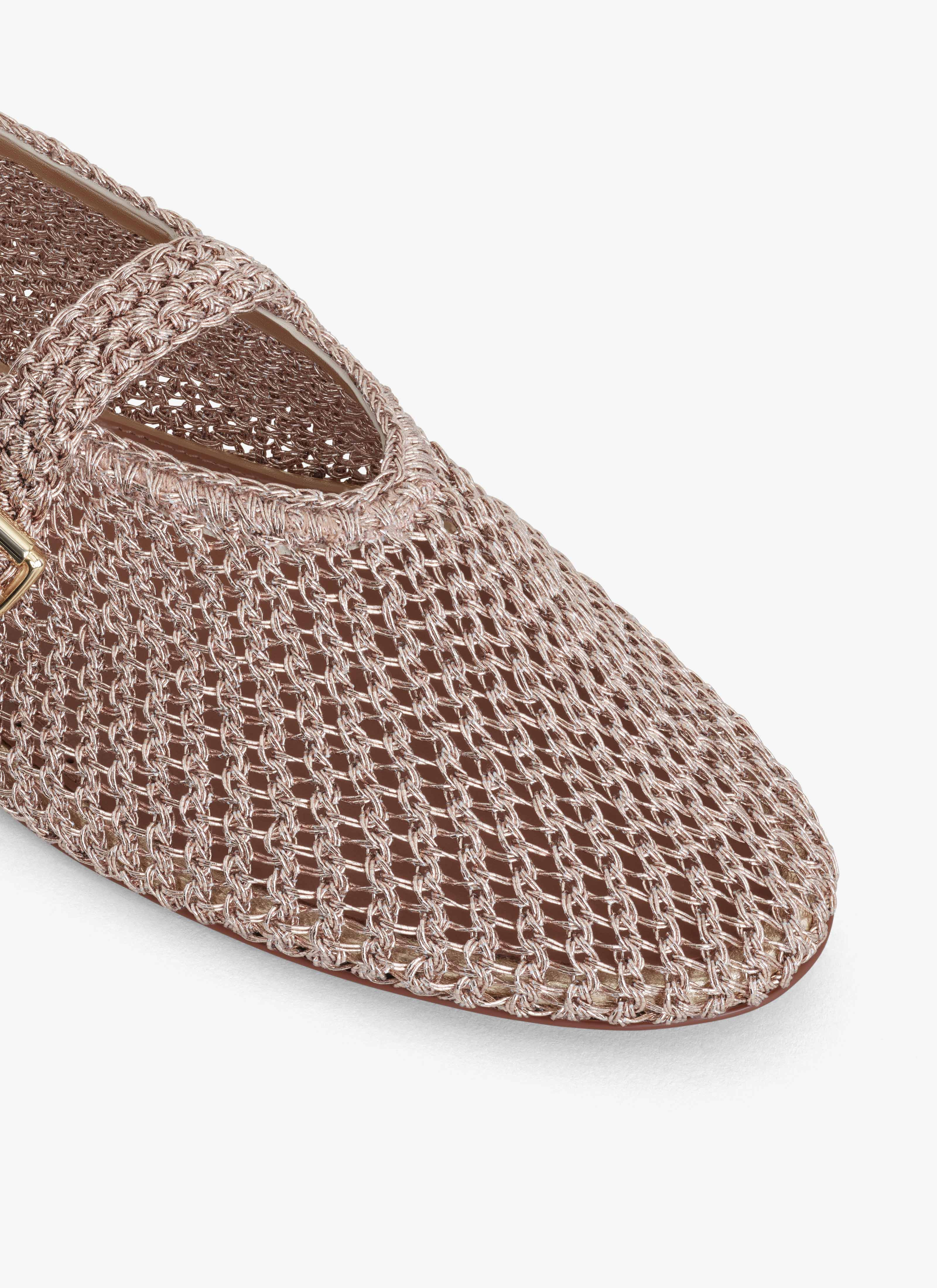 BALLET FLATS IN KNITTED LUREX - 4
