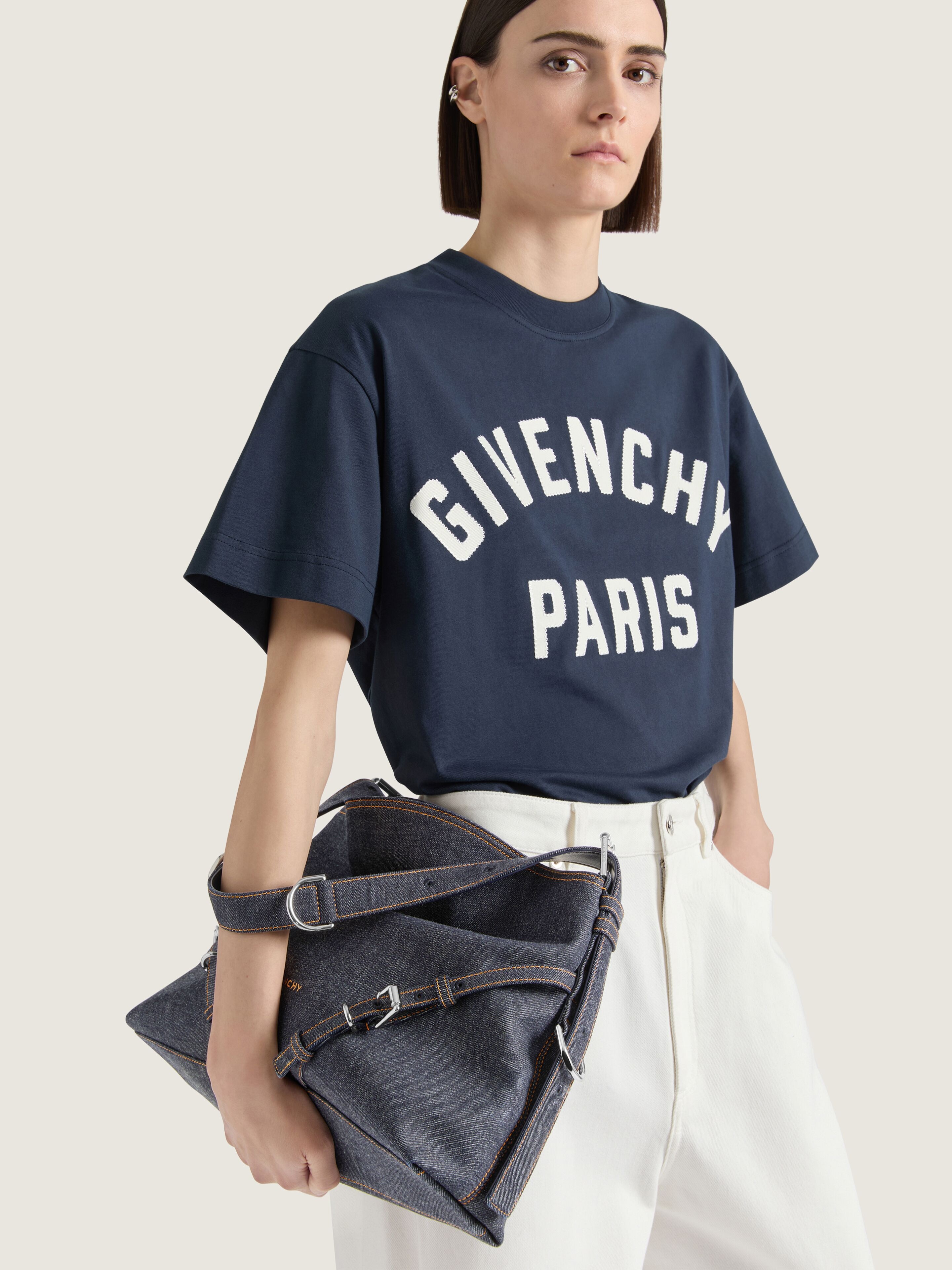 MEDIUM VOYOU BAG IN DENIM - 2