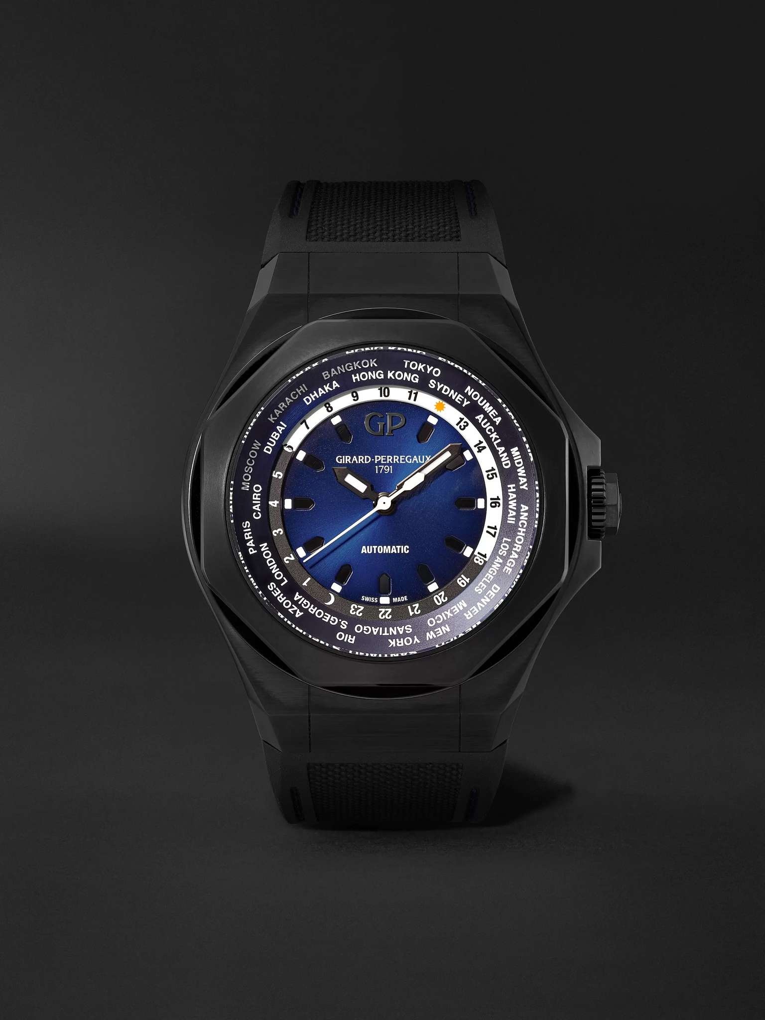 Laureato Absolute WW.TC Automatic 44mm PVD-Coated Titanium and Rubber Watch, Ref. No.  81065-21-491- - 1