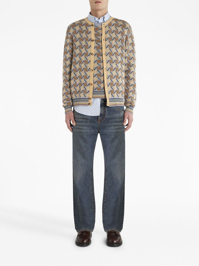 Etro wide-leg cropped cotton jeans outlook