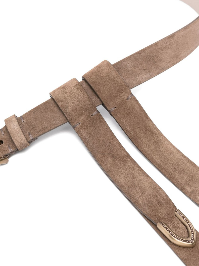 Brunello Cucinelli suede belt outlook