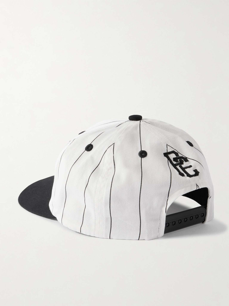 + Public Enemy Logo-Appliquéd Striped Cotton-Twill Baseball Cap 3