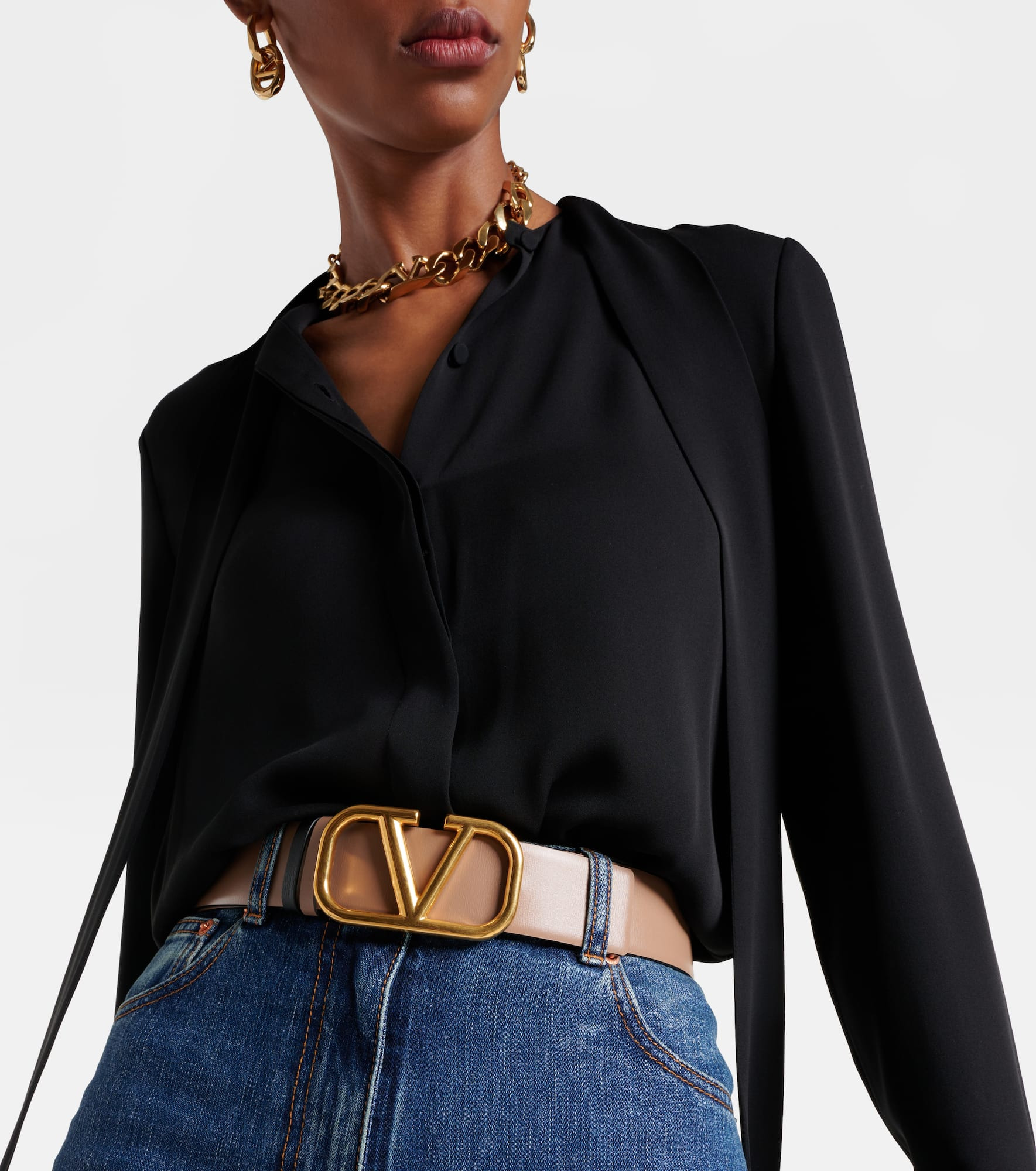 VLogo Signature 40 reversible leather belt - 2