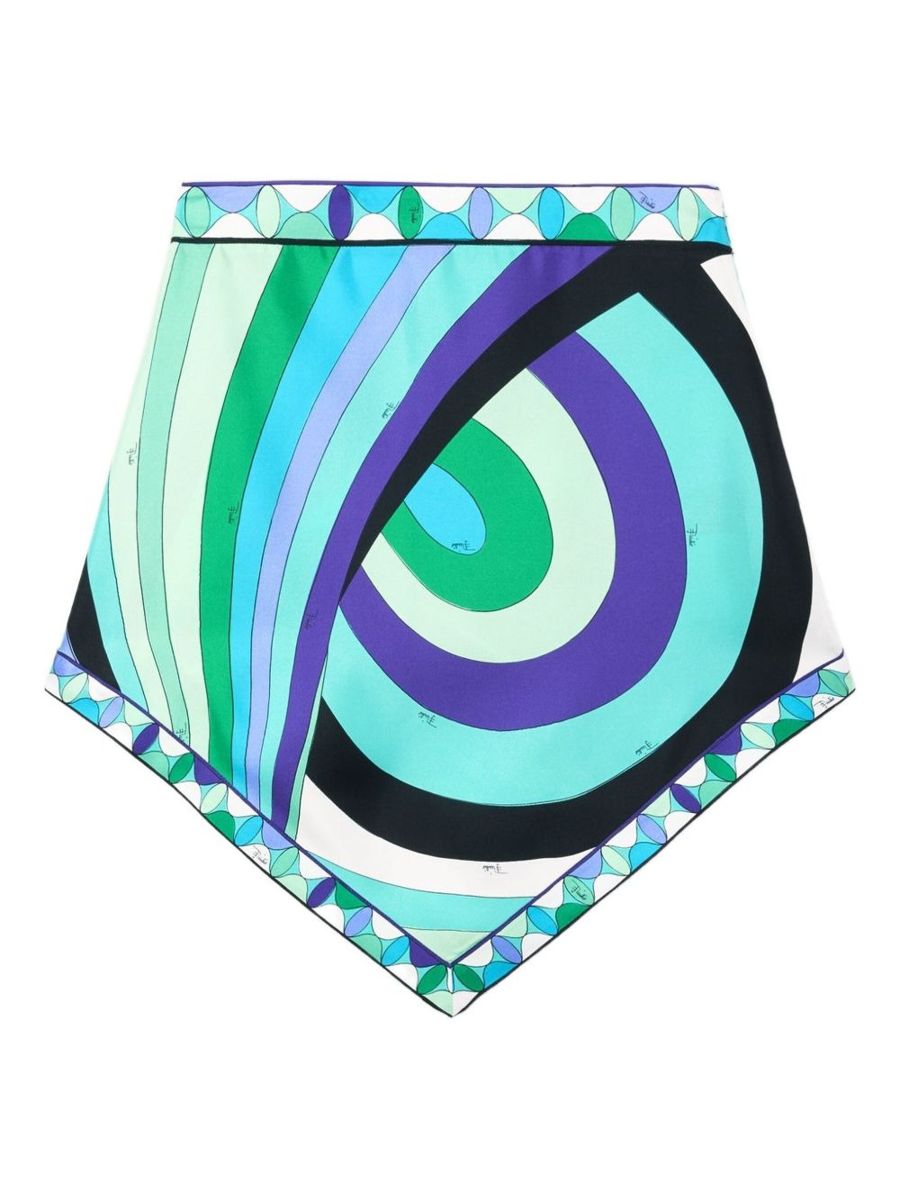 abstract-print asymmetric mini skirt - 4