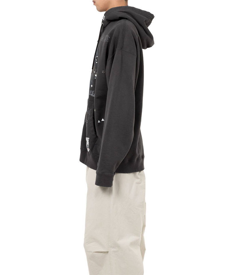 Animal Printed Embellished Distressed Zip-up Hoodie 10