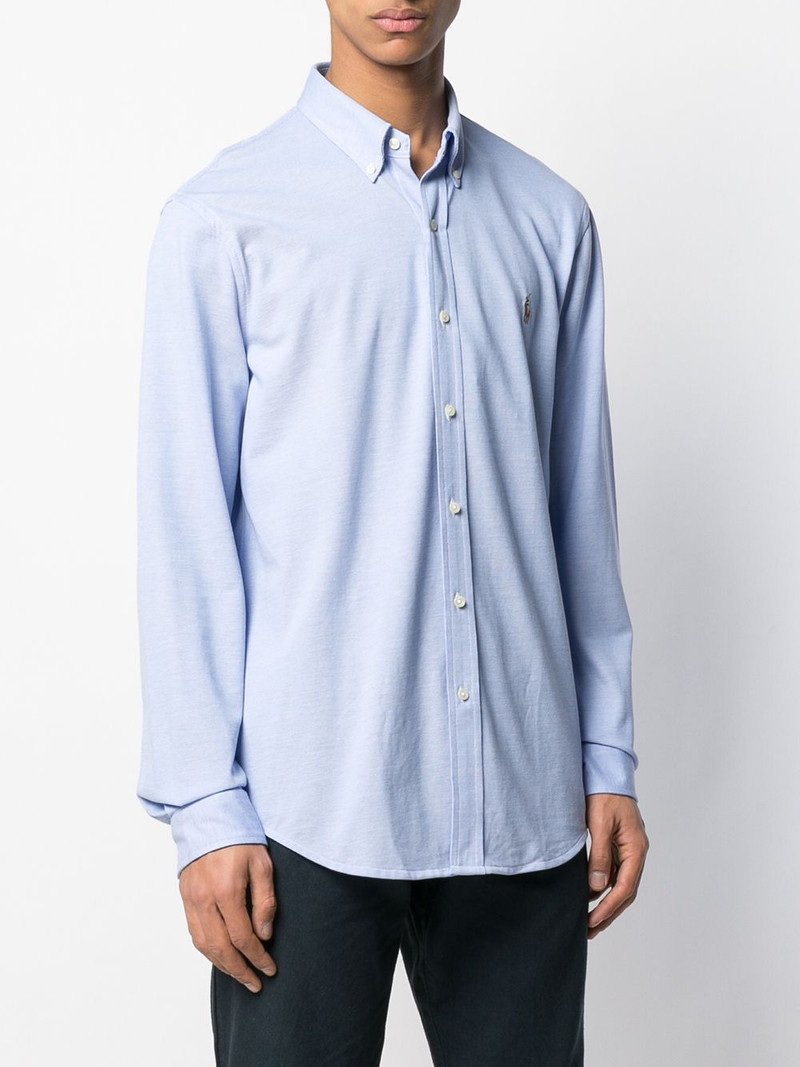 logo-embroidered button-down shirt 3