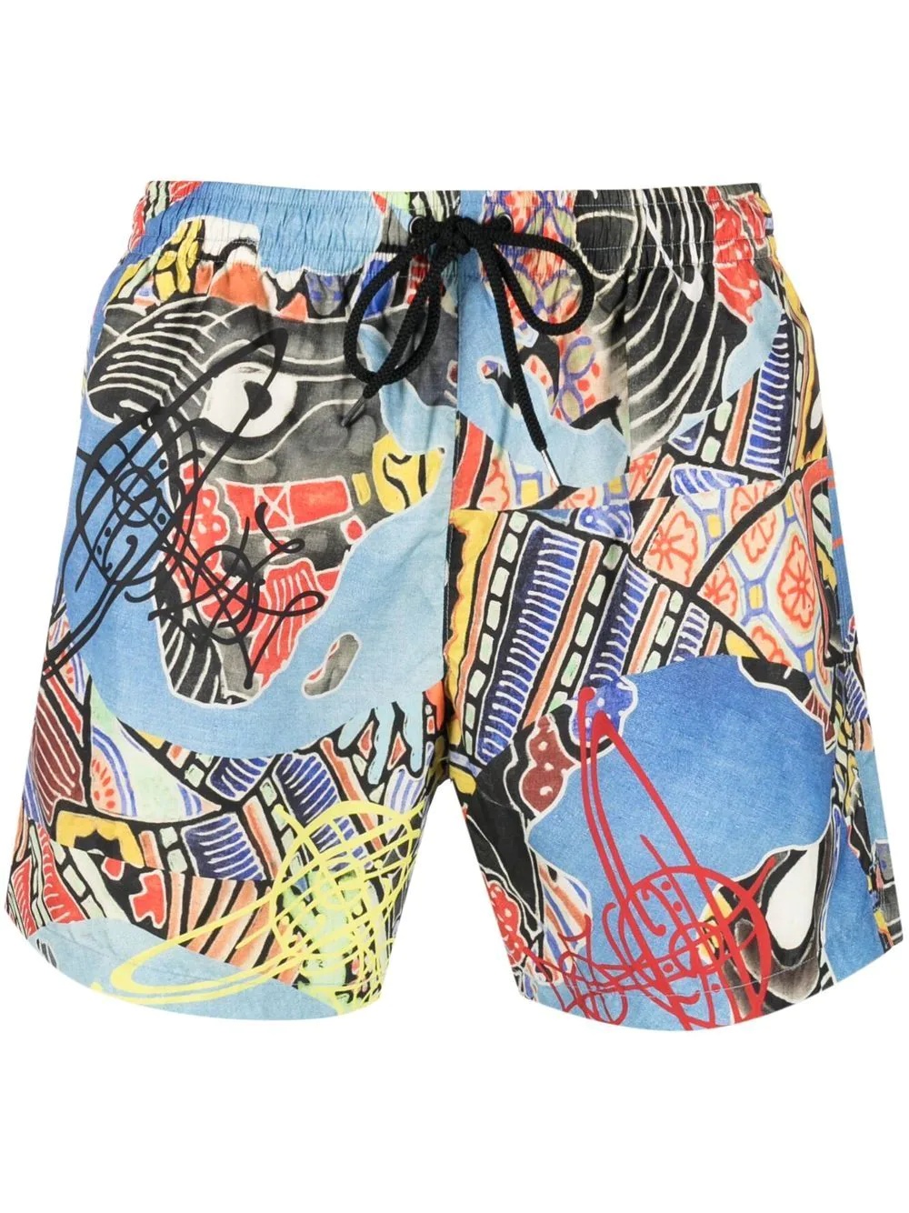 abstract-print swim shorts - 1