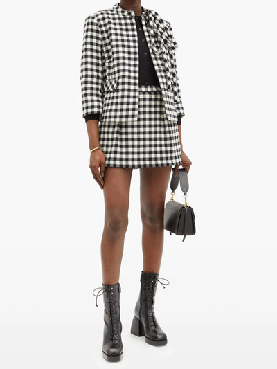 REDValentino Checked wool-blend skort outlook