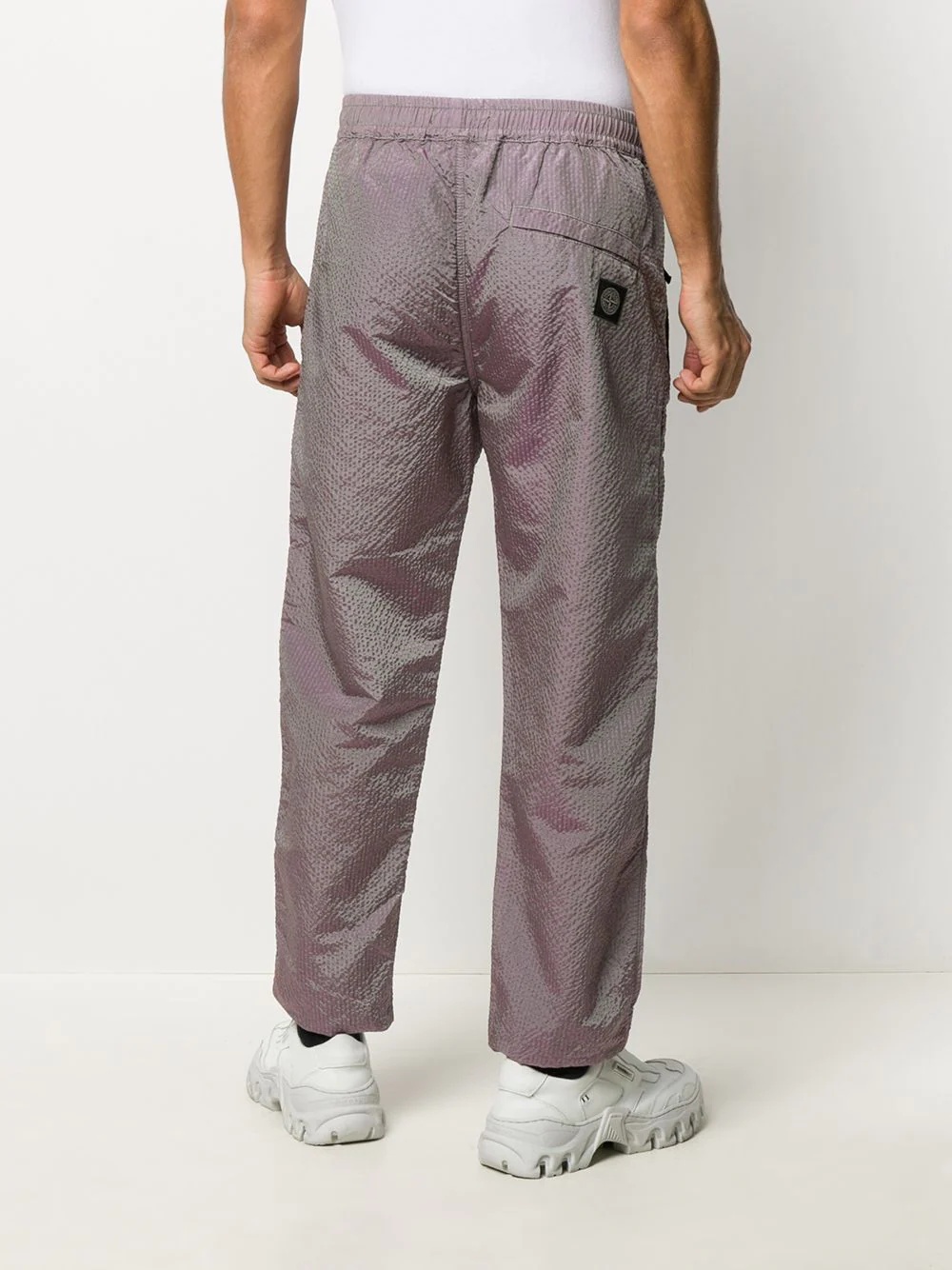 iridescent finish track pants - 4