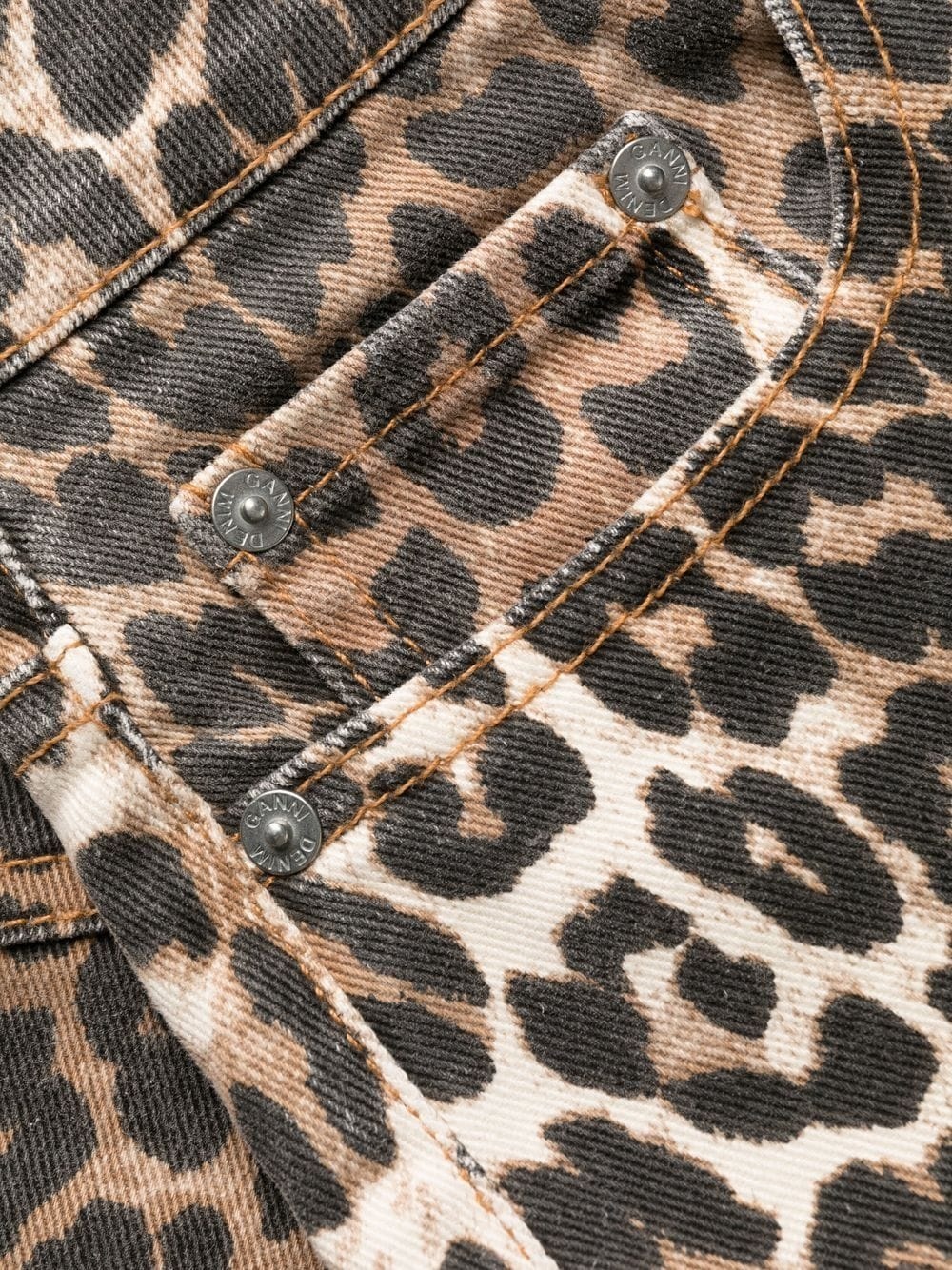 Betzy leopard cropped jeans - 7