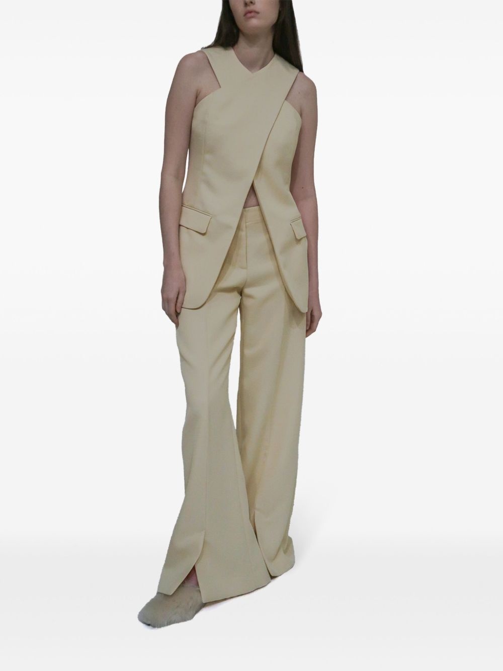 slit hem trousers - 2