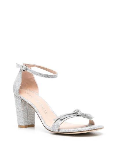 Stuart Weitzman glittered leather sandals outlook