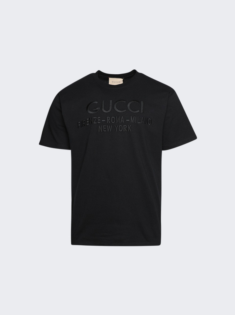 logo-embroidered cotton T-shirt - 1