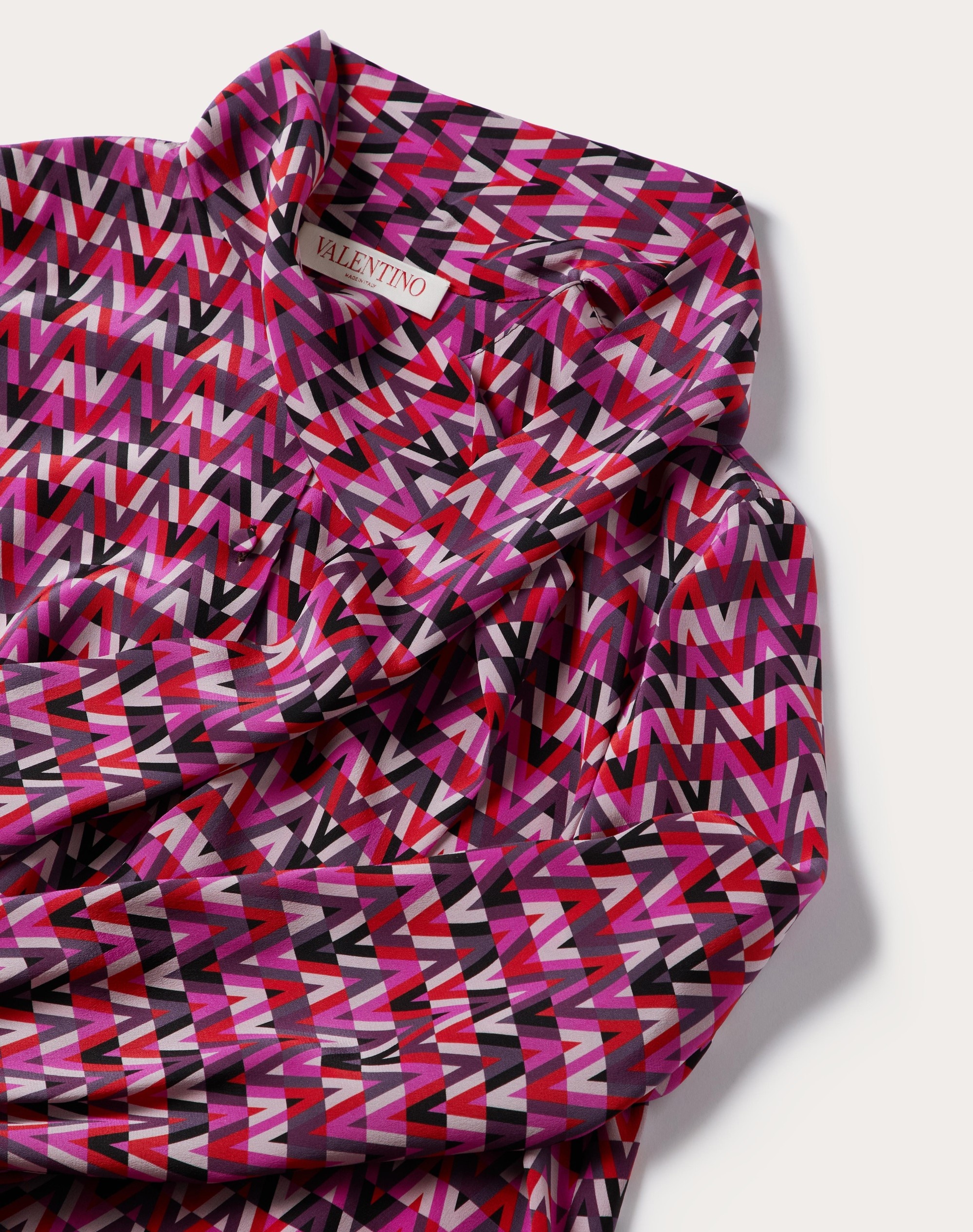 MINI VALENTINO ARCHIVE 1973 PRINT CREPE DE CHINE SHIRT - 3