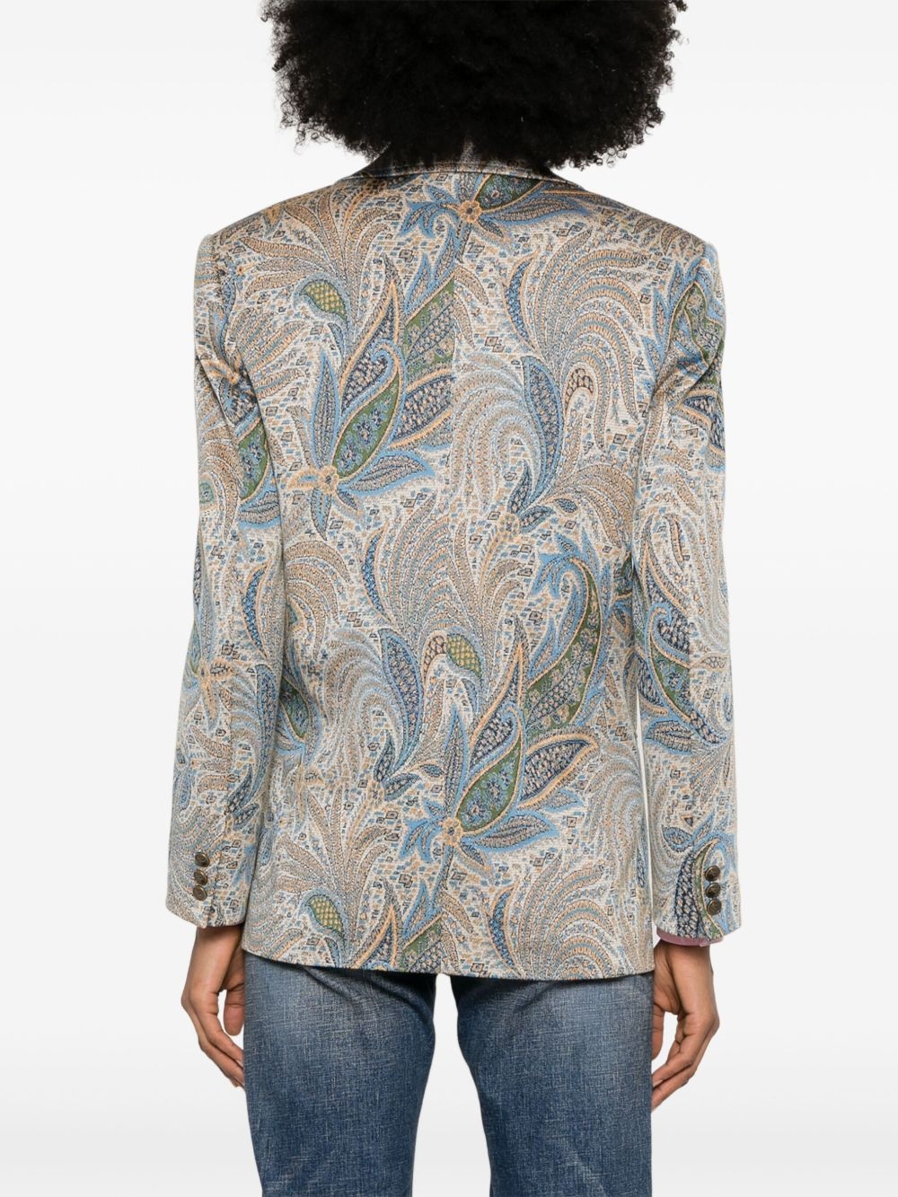paisley-jacquard blazer - 4