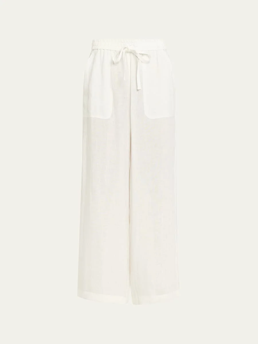 Main St. Washed Hemp Denim Wide-Leg Pants - 1