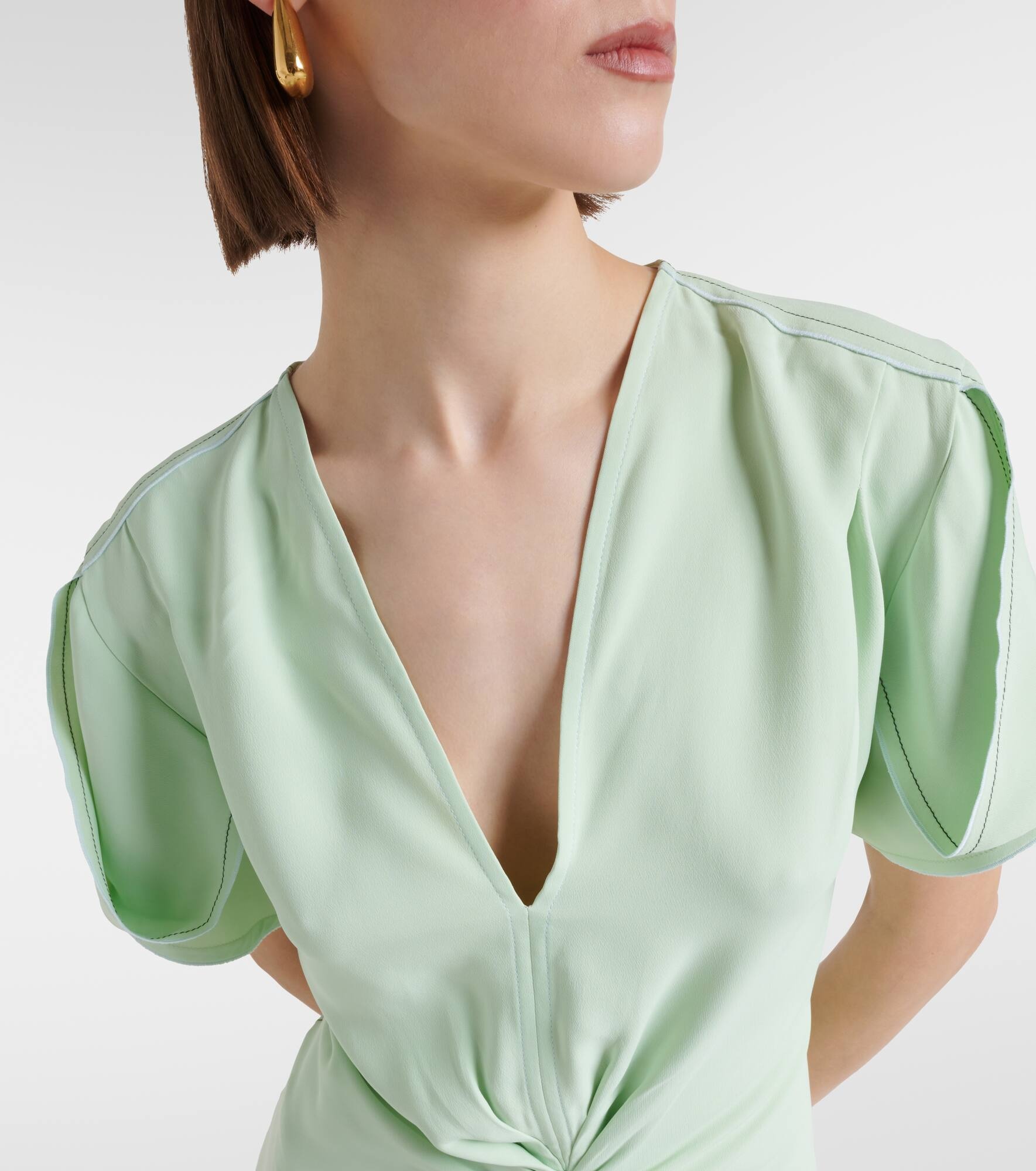 Gathered midi dress - 4
