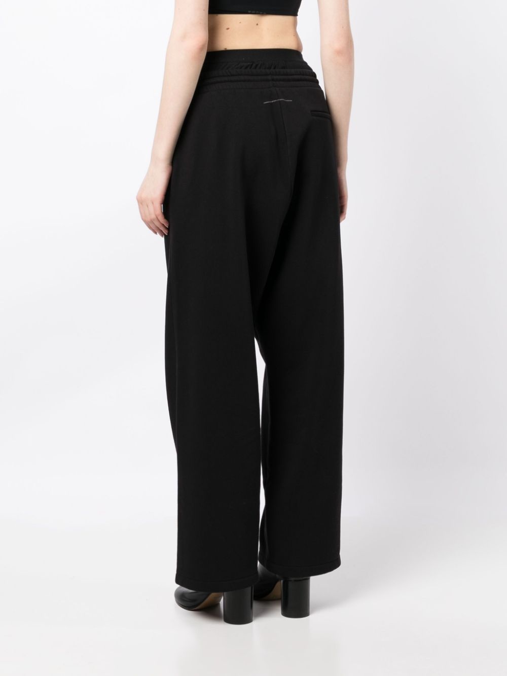 elastic-waist wide-leg track pants - 8