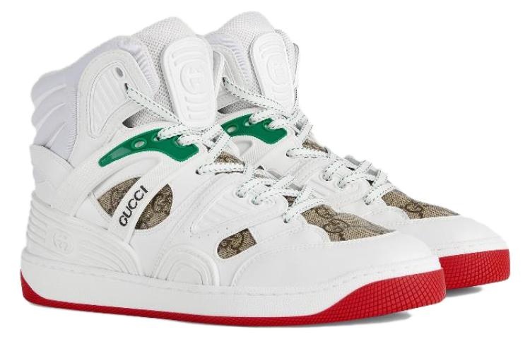 (WMNS) Gucci Basket High 'White Demetra Red' 676111-2SHG0-9076 - 2