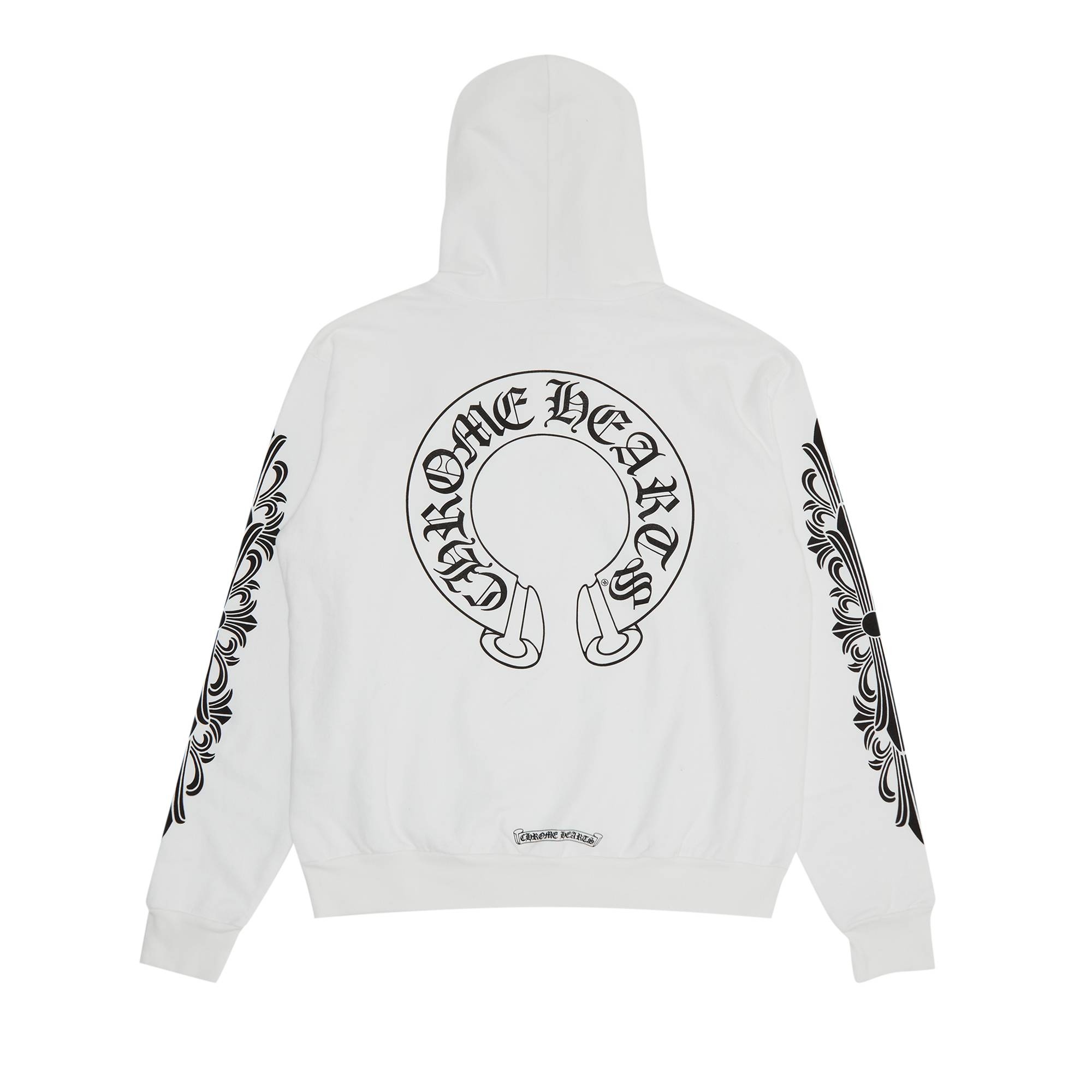 専用 Chrome Hearts Horseshoe Floral Fleece Chrome Hearts Horseshoe Floral Zip Up Hoodie White Men's