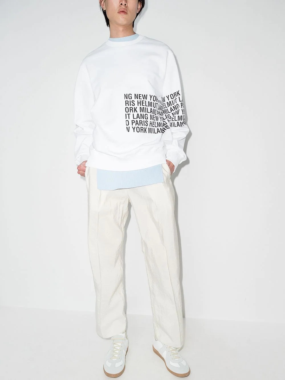 Box-logo cotton sweatshirt - 5