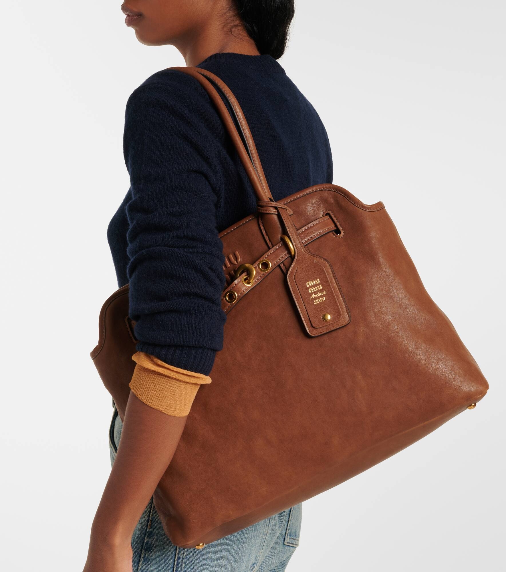 Aventure Large leather tote bag - 6