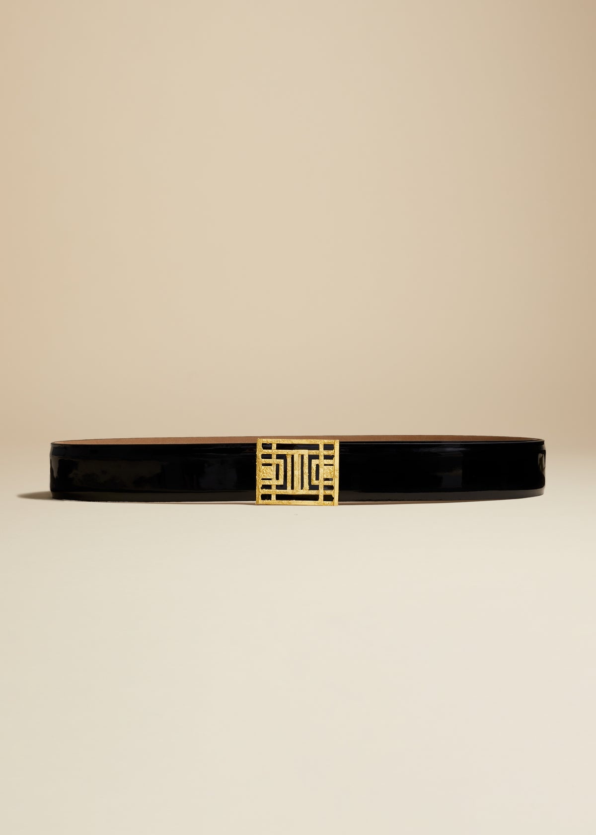 The KHAITE x Elhanati Belt in Black with Gold - 1