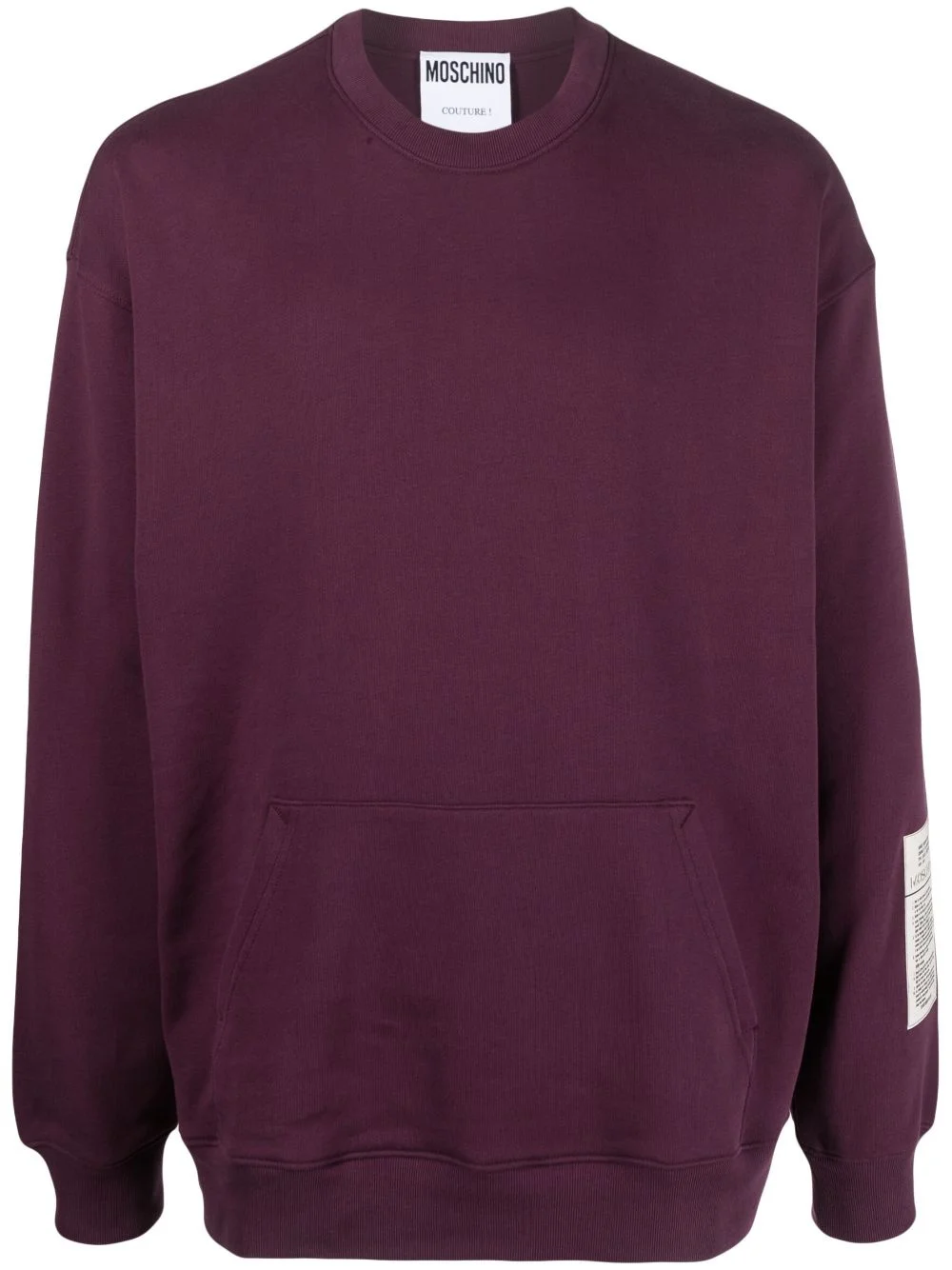 logo-patch organic cotton sweatshirt - 1