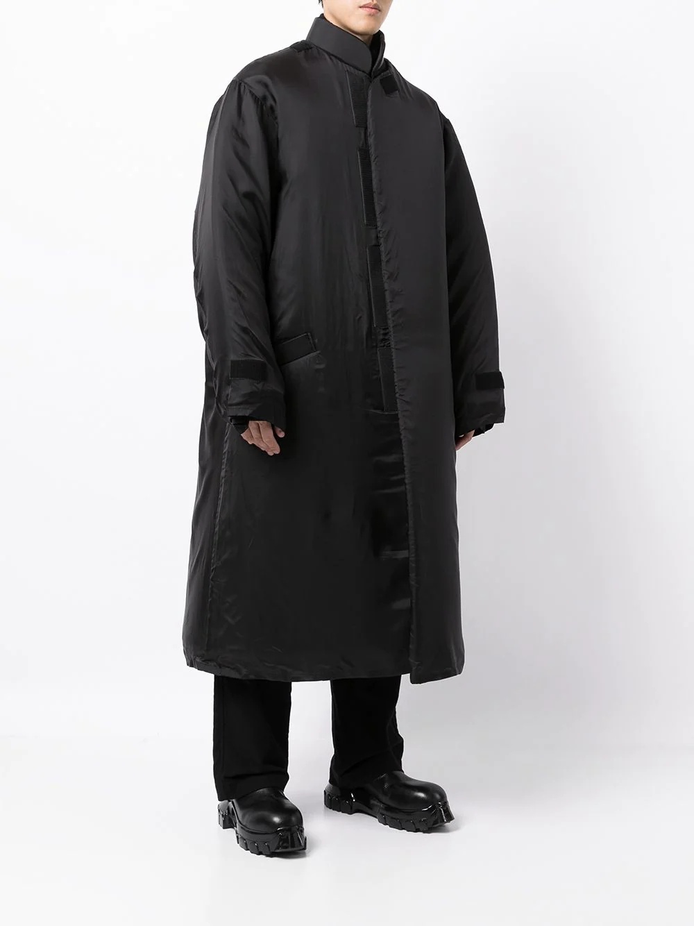 concealed-front fastening coat - 3