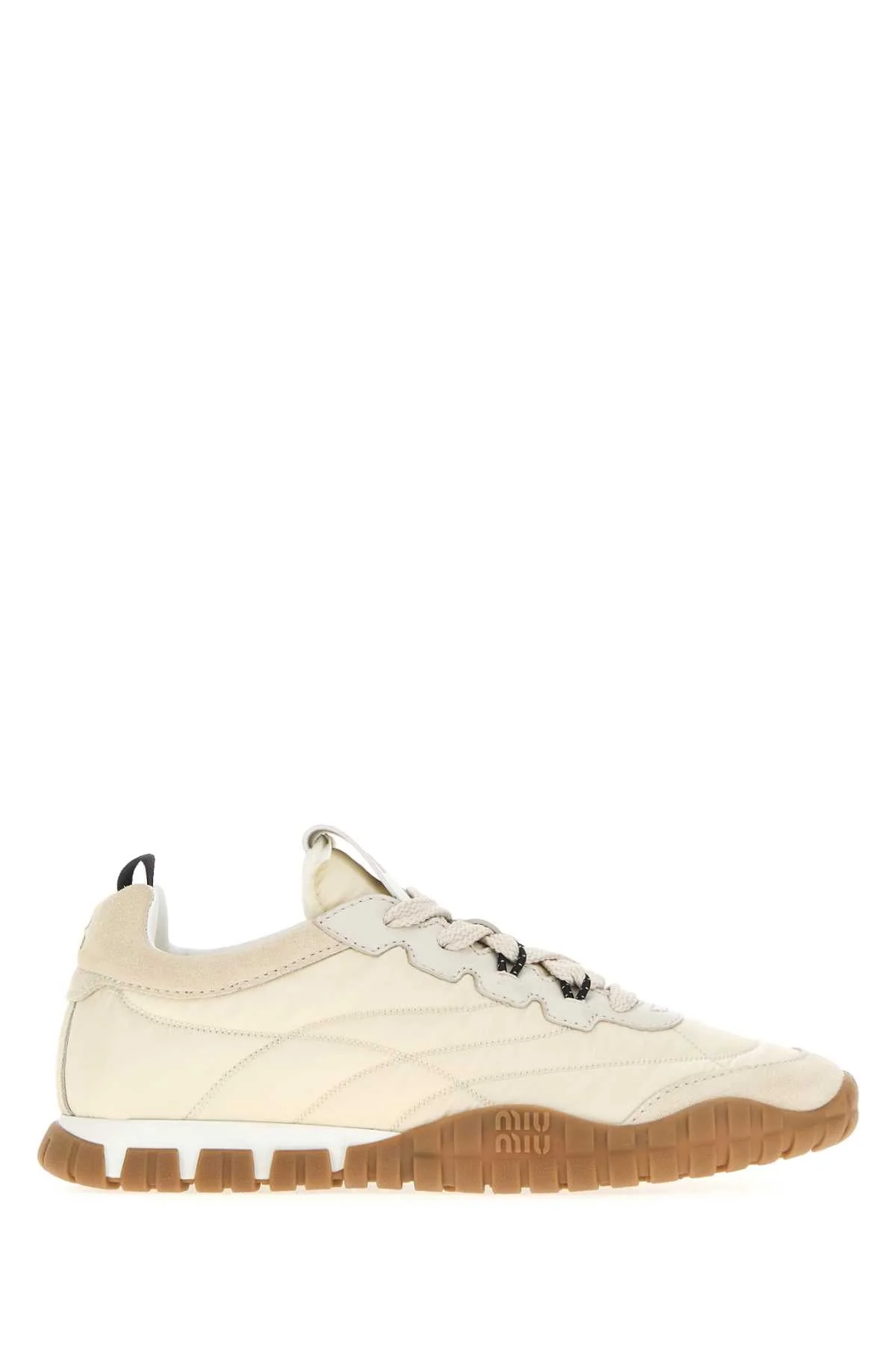 Miu Miu Women Sand Re-Nylon And Suede Sneakers - 1
