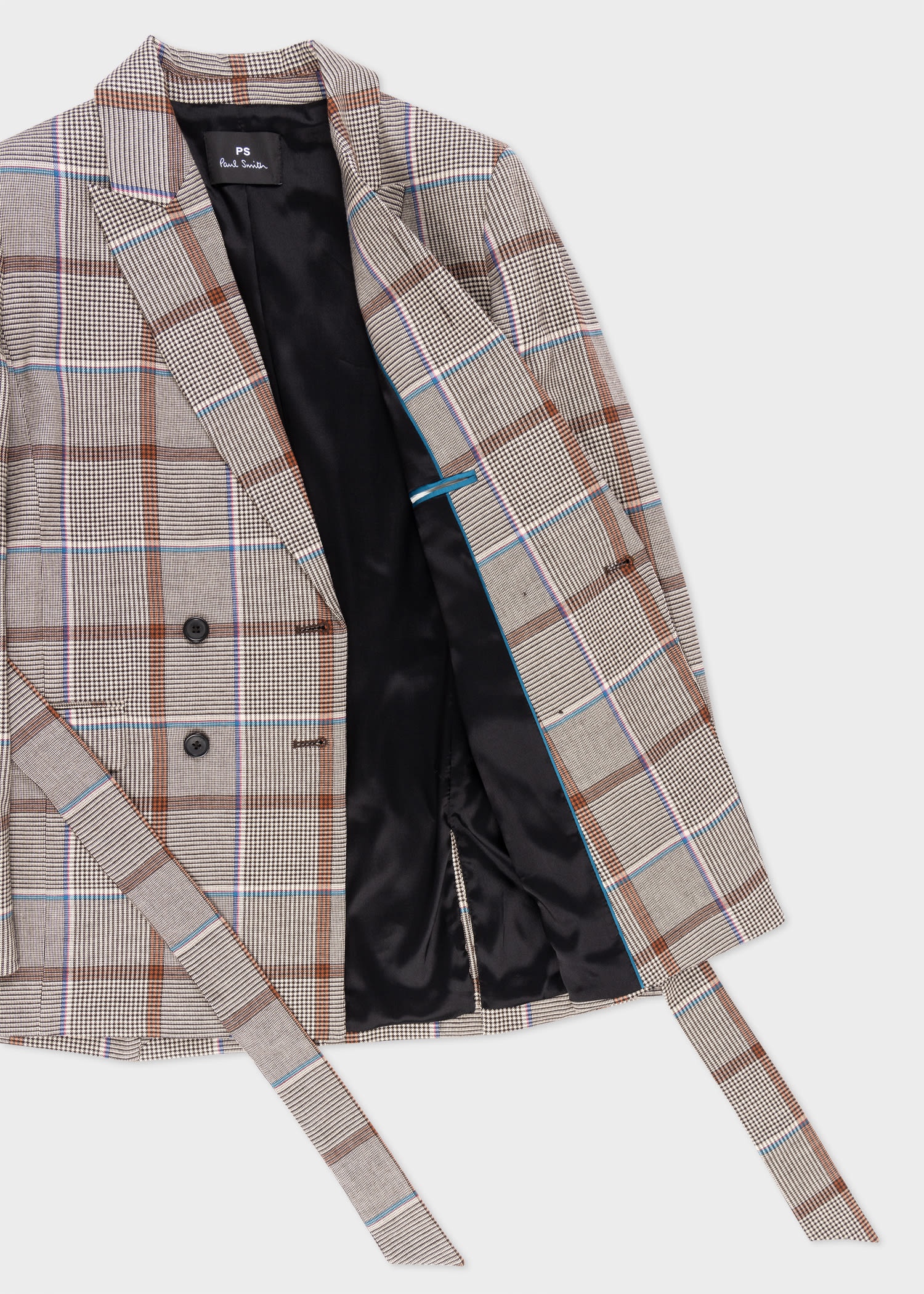 Wool 'Prince of Wales Check' Wide Leg Suit - 5