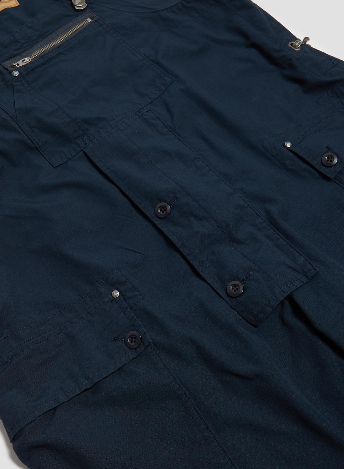 Naval Dungaree in Black Navy (Cotton Ripstop) - 8