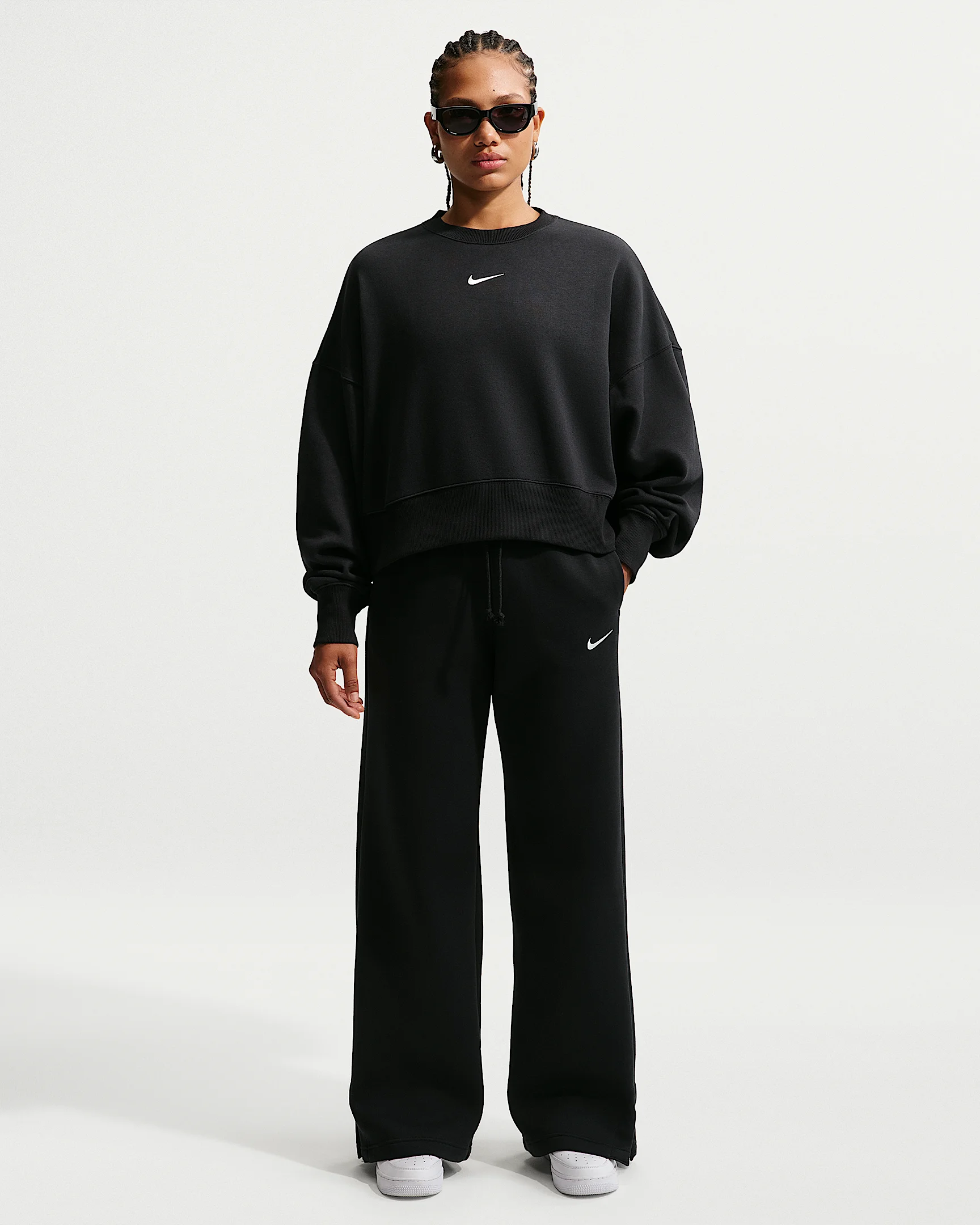 Nike Sportswear Phoenix Plush Women's High-Waisted Wide-Leg Cozy Fleece 바지 - 1