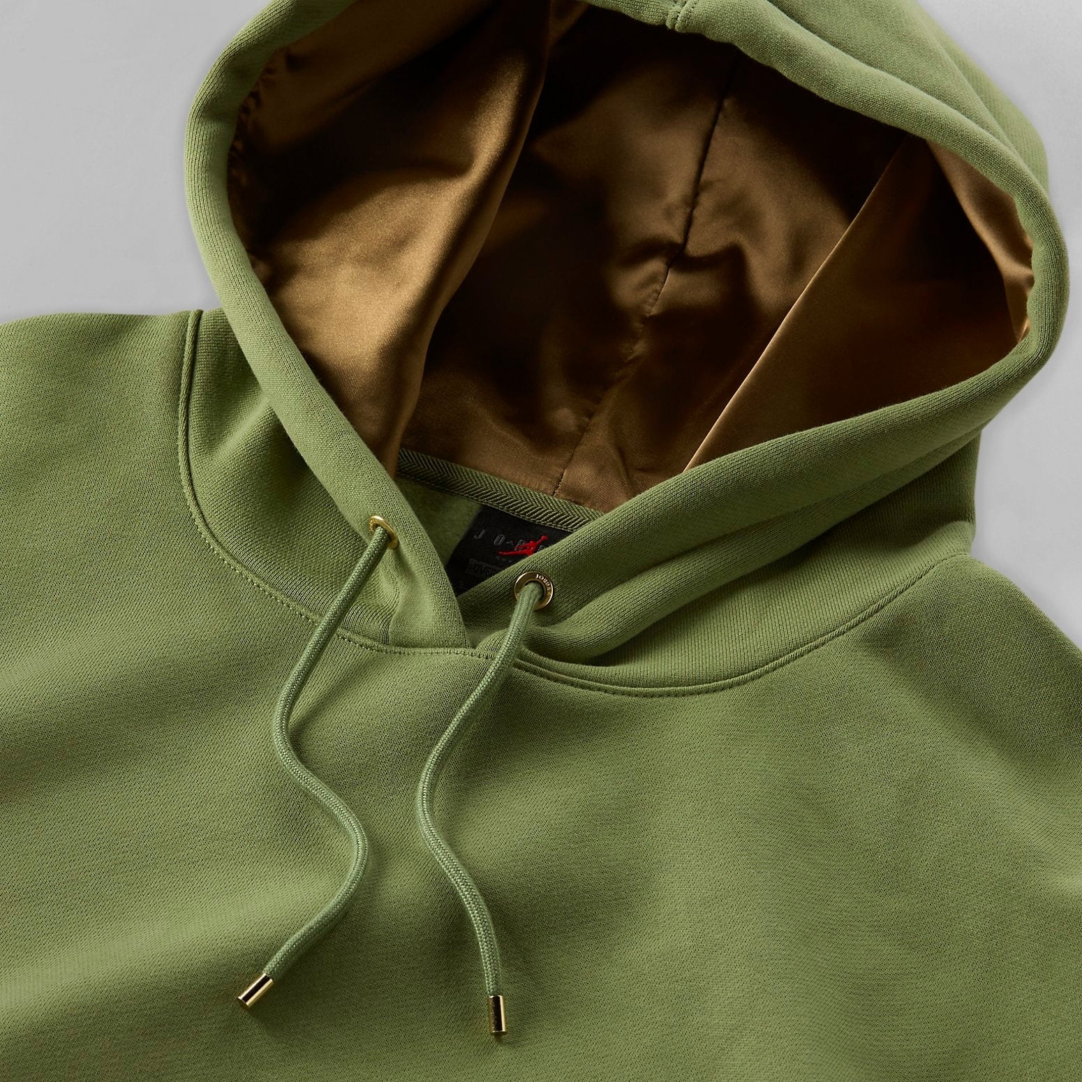 (WMNS) Air Jordan Flight Fleece Pullover Hoodie 'Sky J Light Olive' FB5111-340 - 4