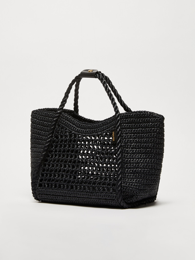 Max Mara BASKETMARINES Raffia-effect small Marine bag outlook