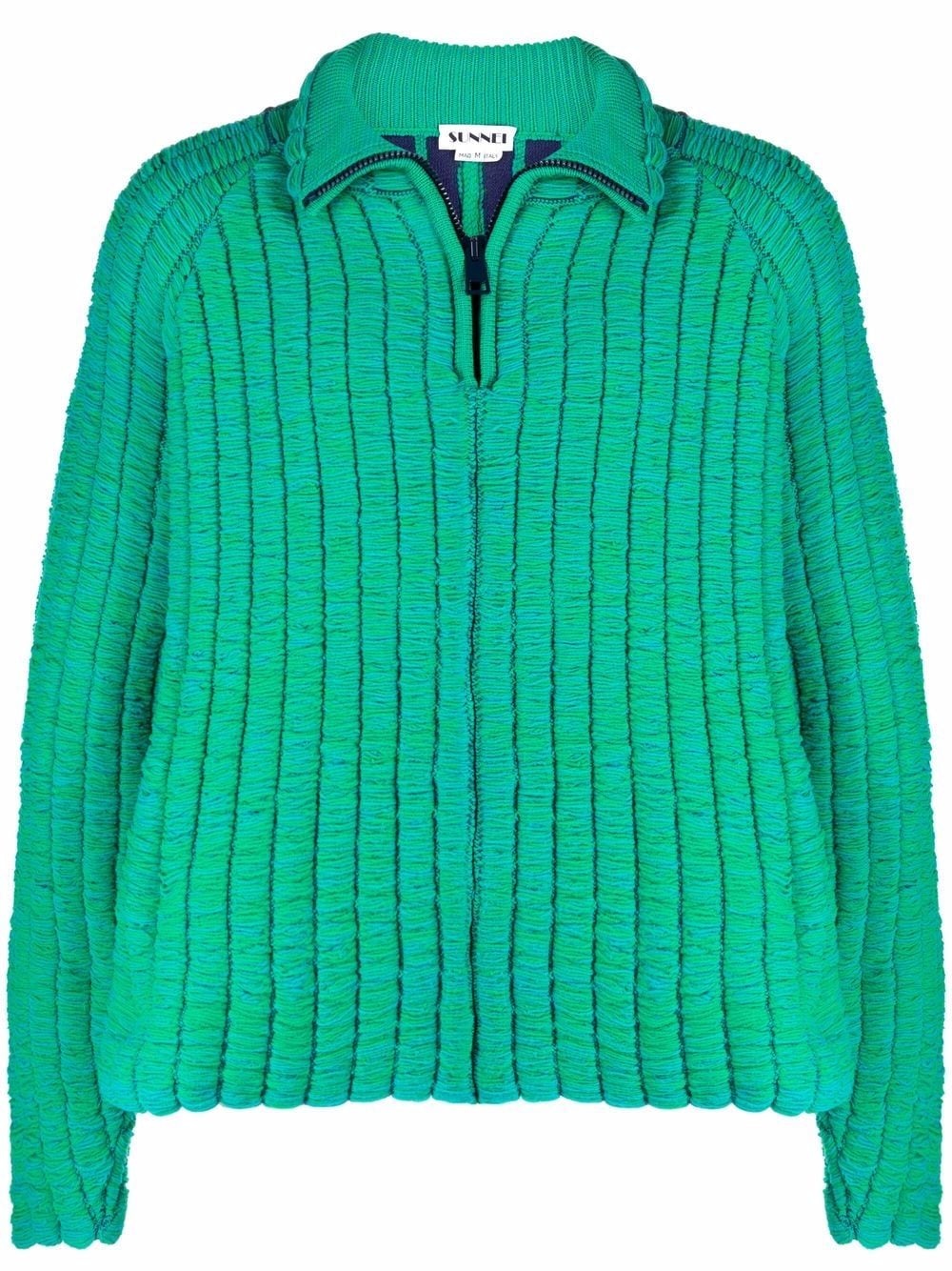 half-zip knitted jumper - 1